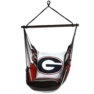 Georgia Bulldogs Athletic Logo Hammock Chair Swing in Red and Black