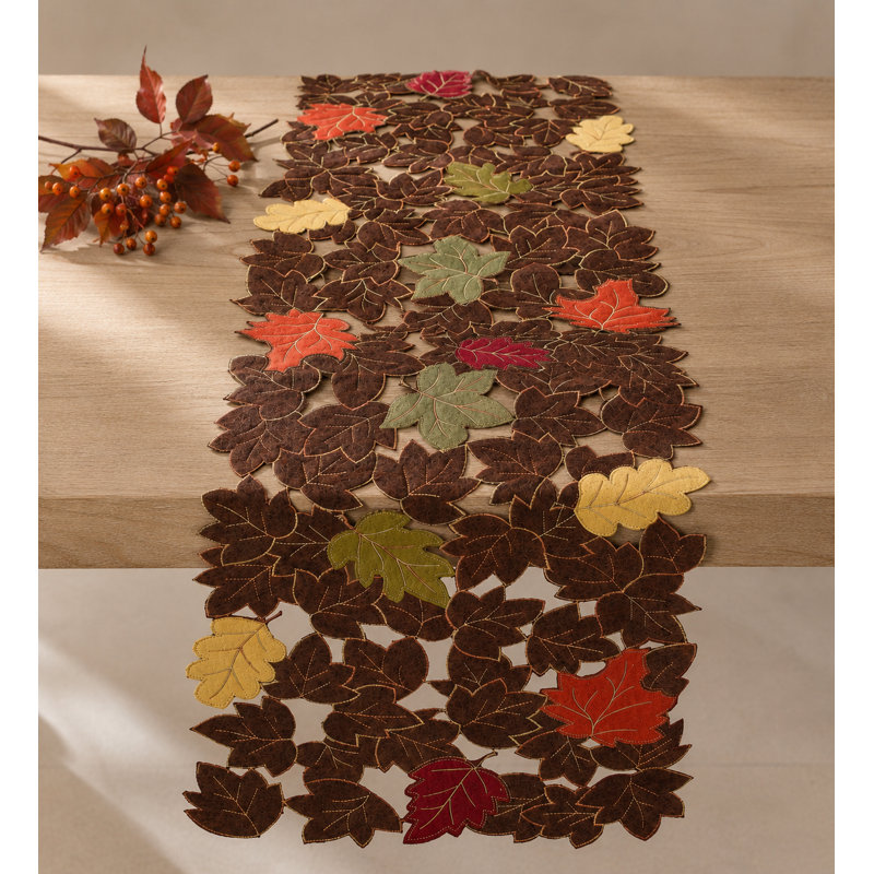 Forest Floral Thanksgiving Table Runner, 70" L x 13" W