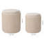 37.5cm Wide Velvet Cylinder Striped Standard Ottoman