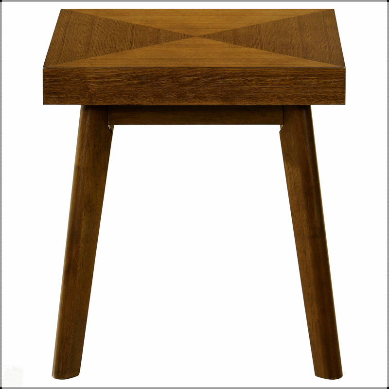 Table de bout carrée en noyer brun Hayward