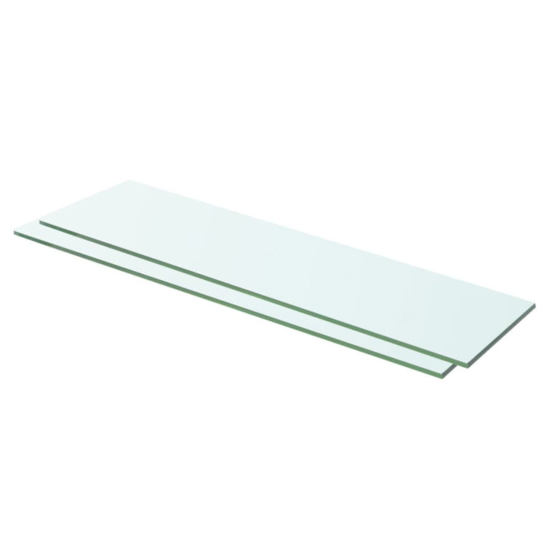 Zaynab 2 Piece Glass Floating Shelf, 0.8cm H x 60cm W x 12cm D