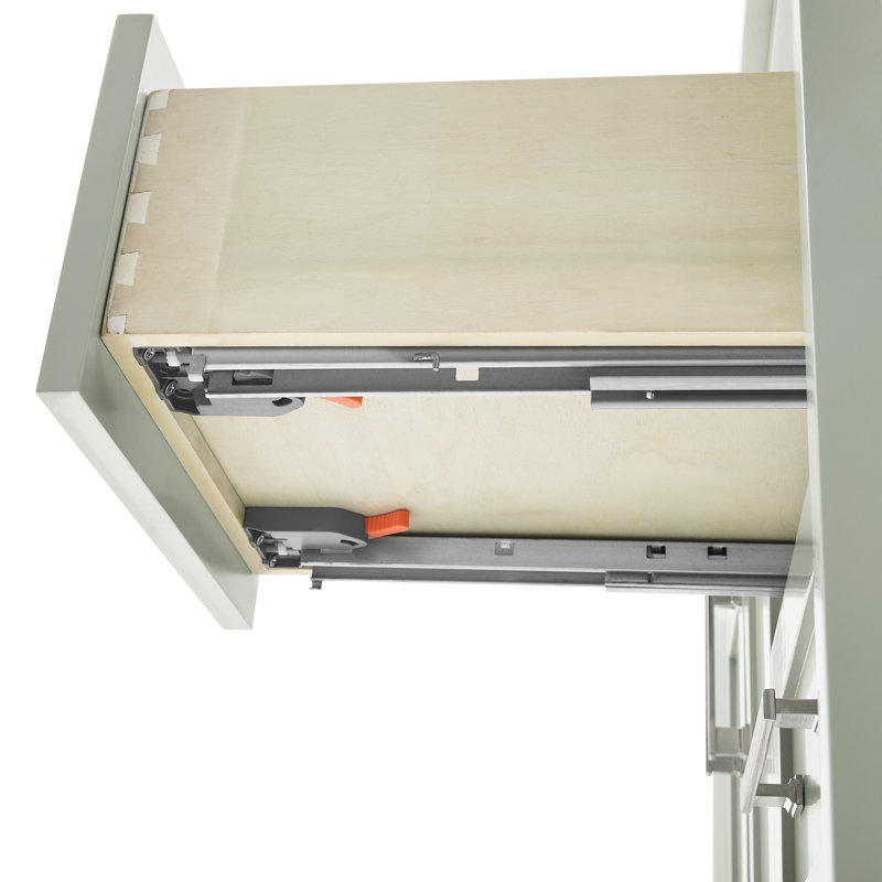 Phelips 24'' Bathroom Vanity In Light Grey Finish With Pure White Engineer Stone Countertop
