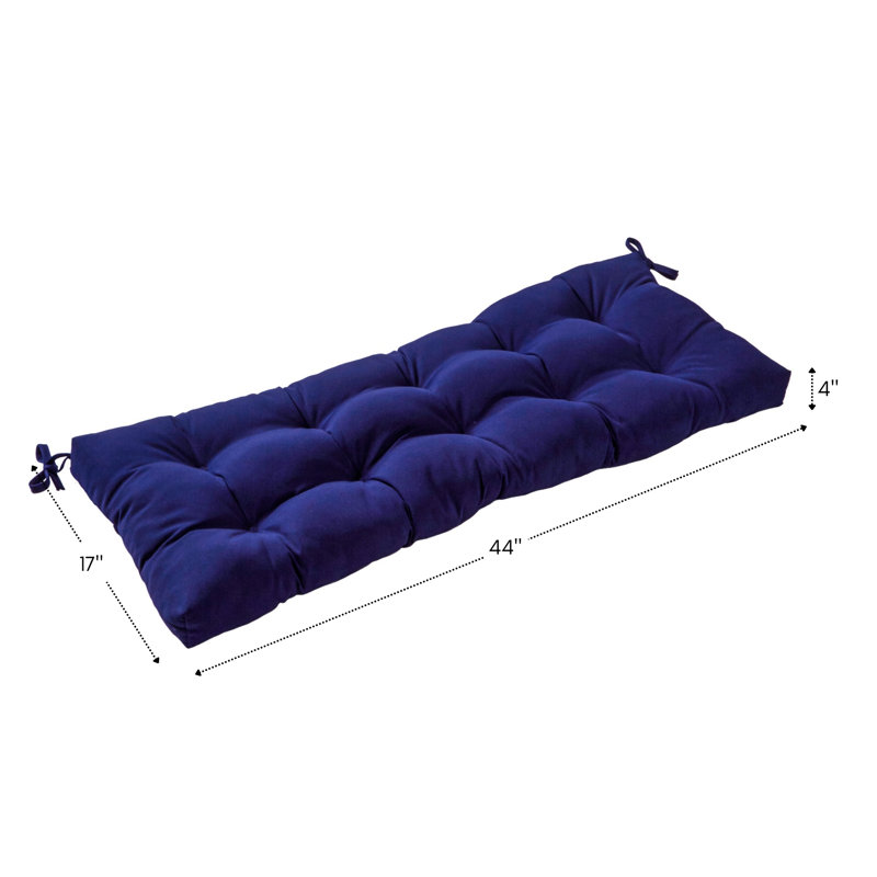 Royzell Sunbrella Outdoor Swing/Bench Cushion, Canvas Navy Sunbrella® Canvas
