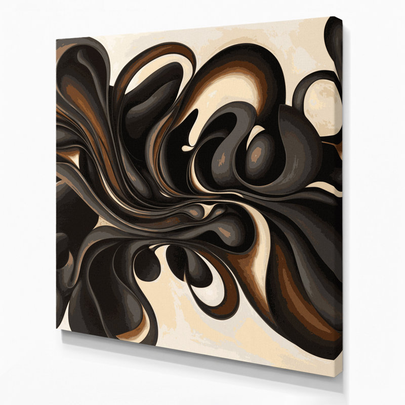 Art mural sur toile Biomorphic Abstraction 20, H 8 po x l 8 po