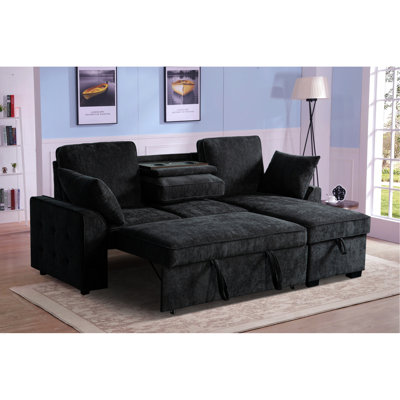Ensemble modulaire multifonctionnel avec plateau porte-gobelet amovible, méridienne de rangement et revêtement gris foncé pour un confort réglable
