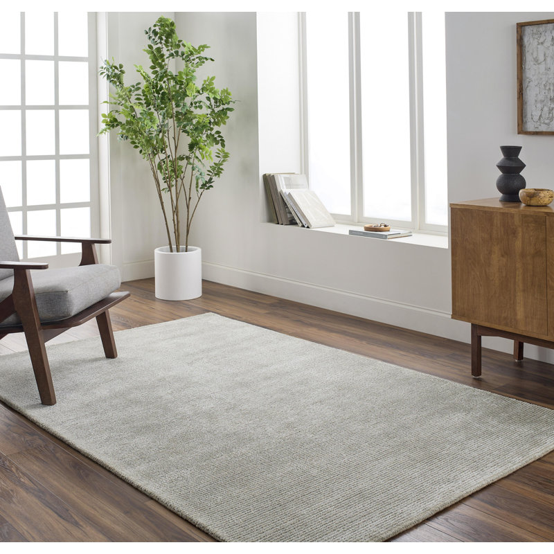 Tapis en viscose / laine touffeté à la main Babet, Rond 10 pi