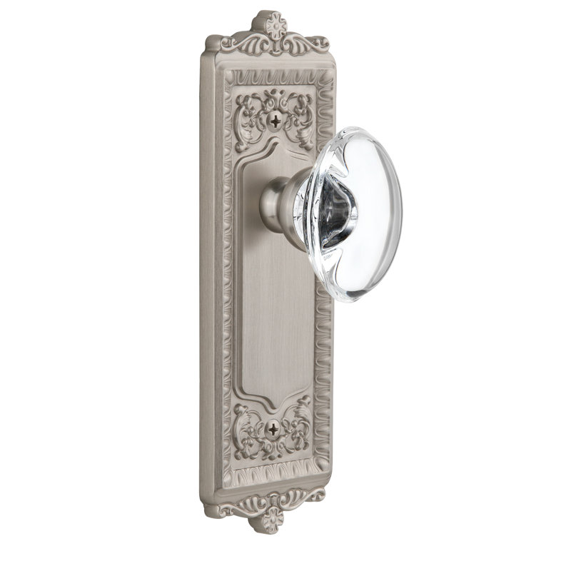 Poignée de porte Grandeur Windsor, Nickel satiné, 2 3/4 po