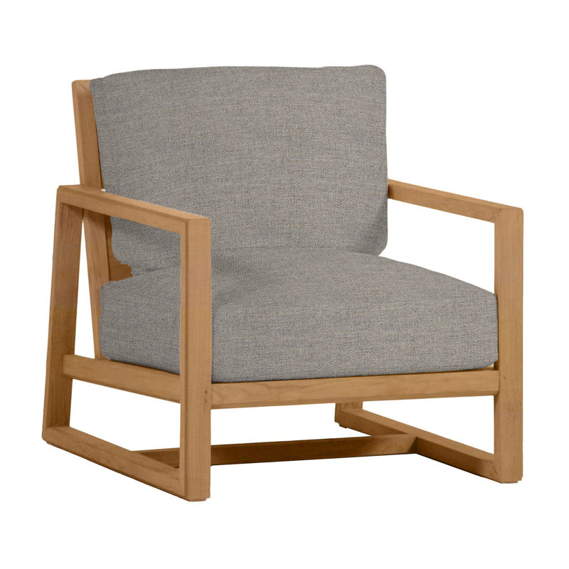 Teck Avondale - Teck naturel, Teck naturel, Pas de passepoil + bourre standard, Chambray tonnelle