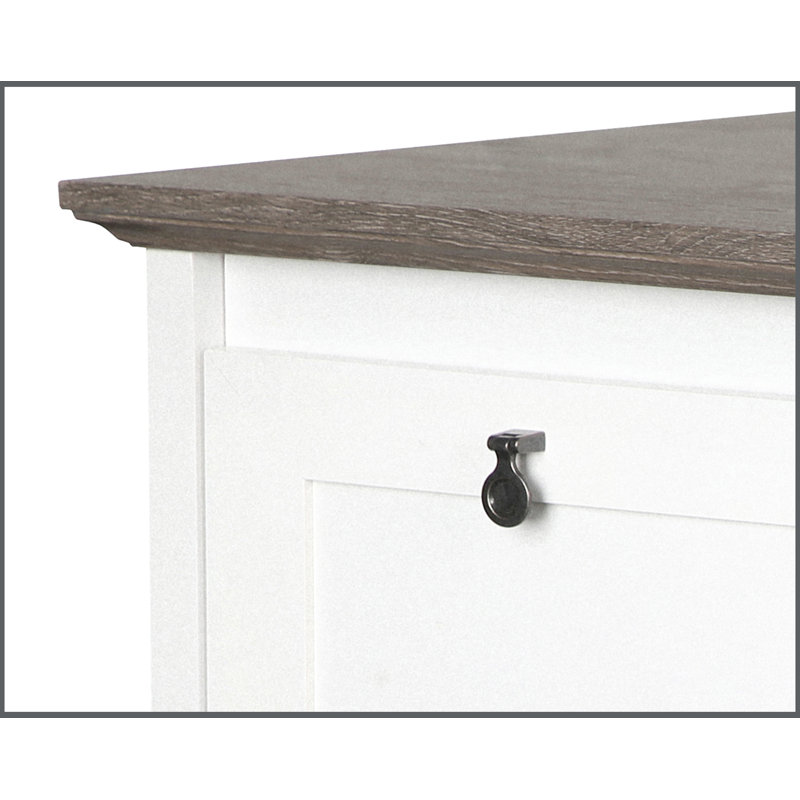 Summy 3 Piece Washed Gray L-Shaped Writing Desk Office Set