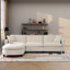 Canapé modulaire de 107,87 po avec 1 repose-pieds, coussin de siège et dossier amovible-715281942