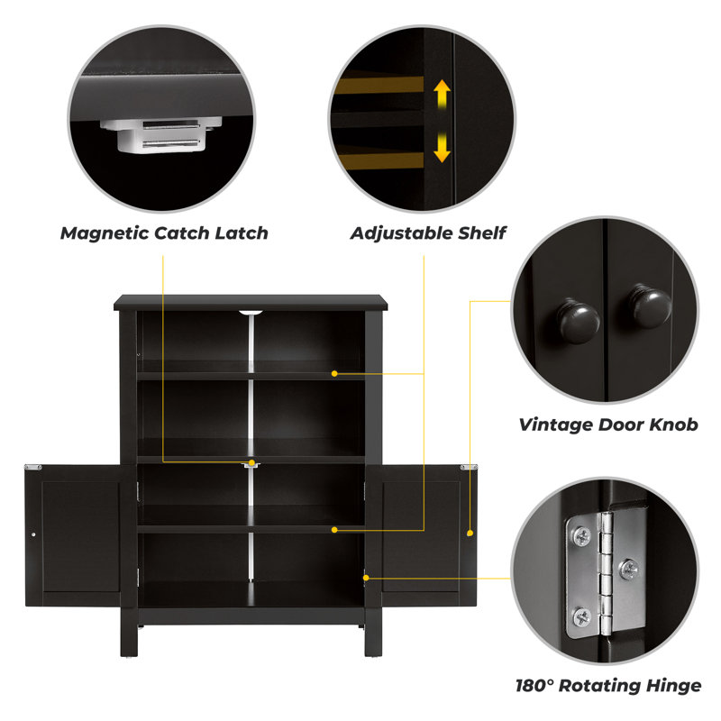 Three Posts™ Aidan Freestanding Bathroom Cabinet & Reviews | Wayfair