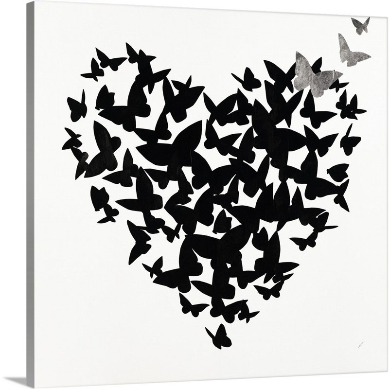 " Hearts In Flight III " by Sydney Edmunds, Wrapped Canvas, 36" H x 36" W x 1.25" D