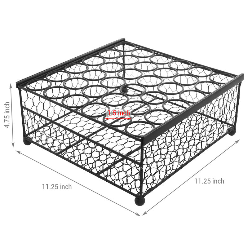 Black Metal Egg Basket