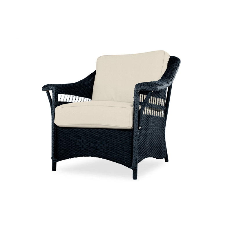 Nantucket Outdoor Lounge Chair, Sandberg Flax, Ebony