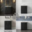 Armoire de meuble-lavabo autoportante 24 po avec rangement basculant et plateau en céramique, 2 portes à fermeture en douceur pour petits espaces-1225036692