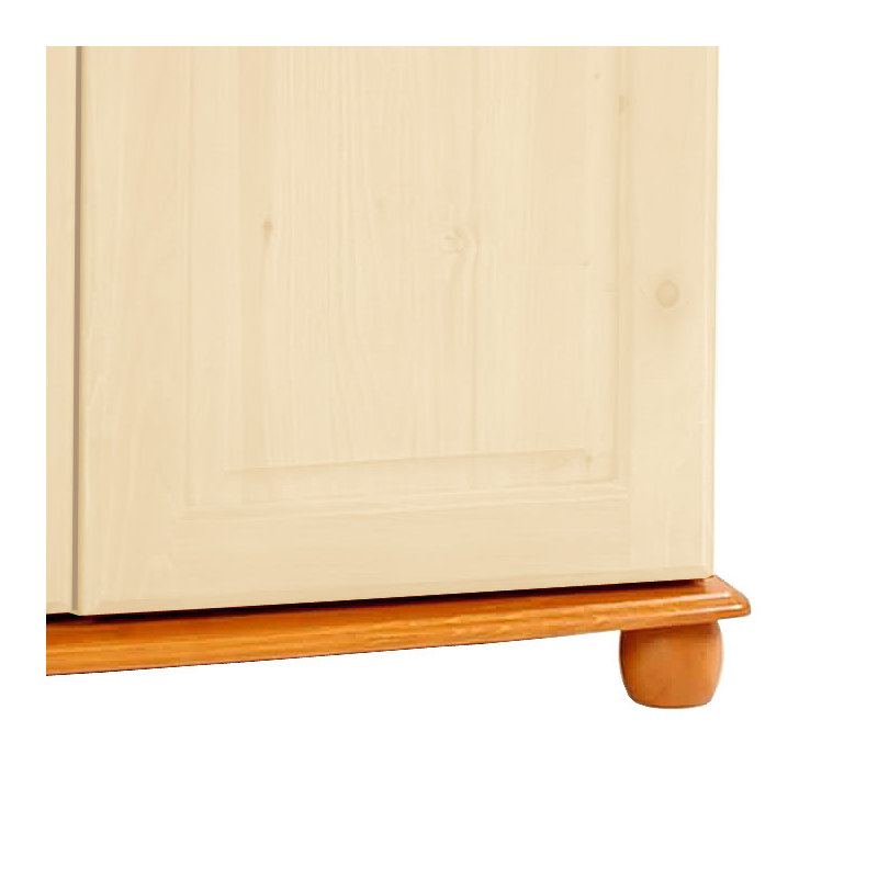 Blanchard 2 Door Manufactured Wood Wardrobe, Cream