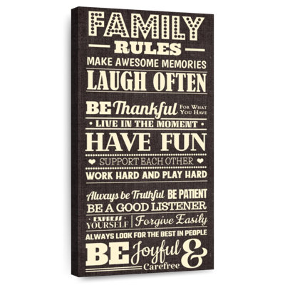 Family Rules Sign