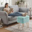 Tabouret de coiffeuse moderne avec 4 pieds en métal et rangement, repose-pieds multi-usage pour chambre de maquillage-2118520413