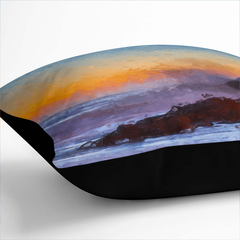 Square Throw Cushion, Black, 40cm H x 40cm W x 15cm D
