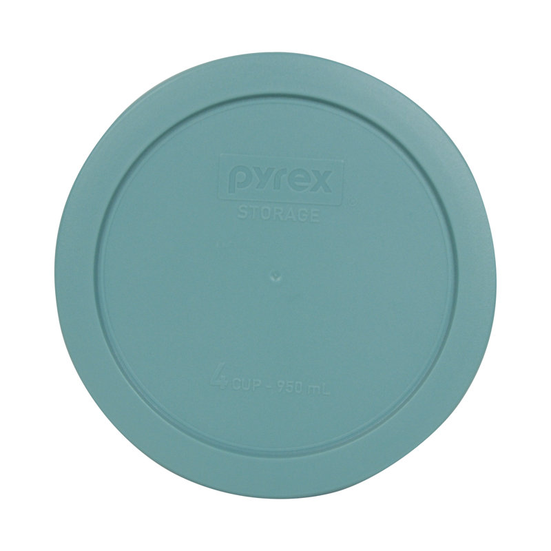 Pyrex (2) bols en verre 4 tasses et (2) couvercles en PC, Turquoise