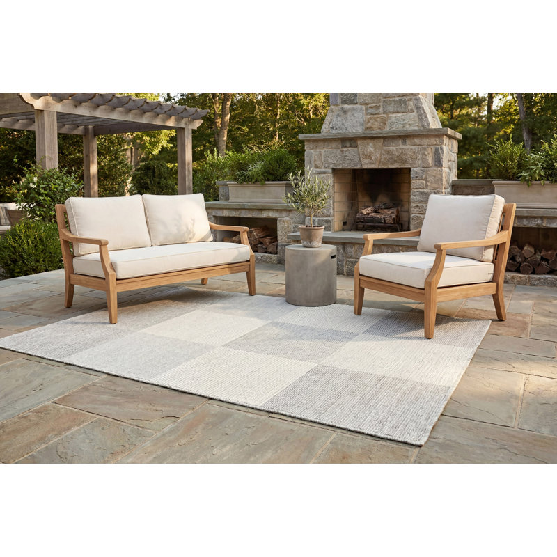 Schwartz Geometric Indoor / Outdoor Rug, Rectangle 7'10" x 10'10"