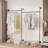 Adein 80.4'' Metal Wall Mounted Clothes Rack