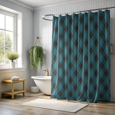 Rideau de douche Elegant Checks - Premium