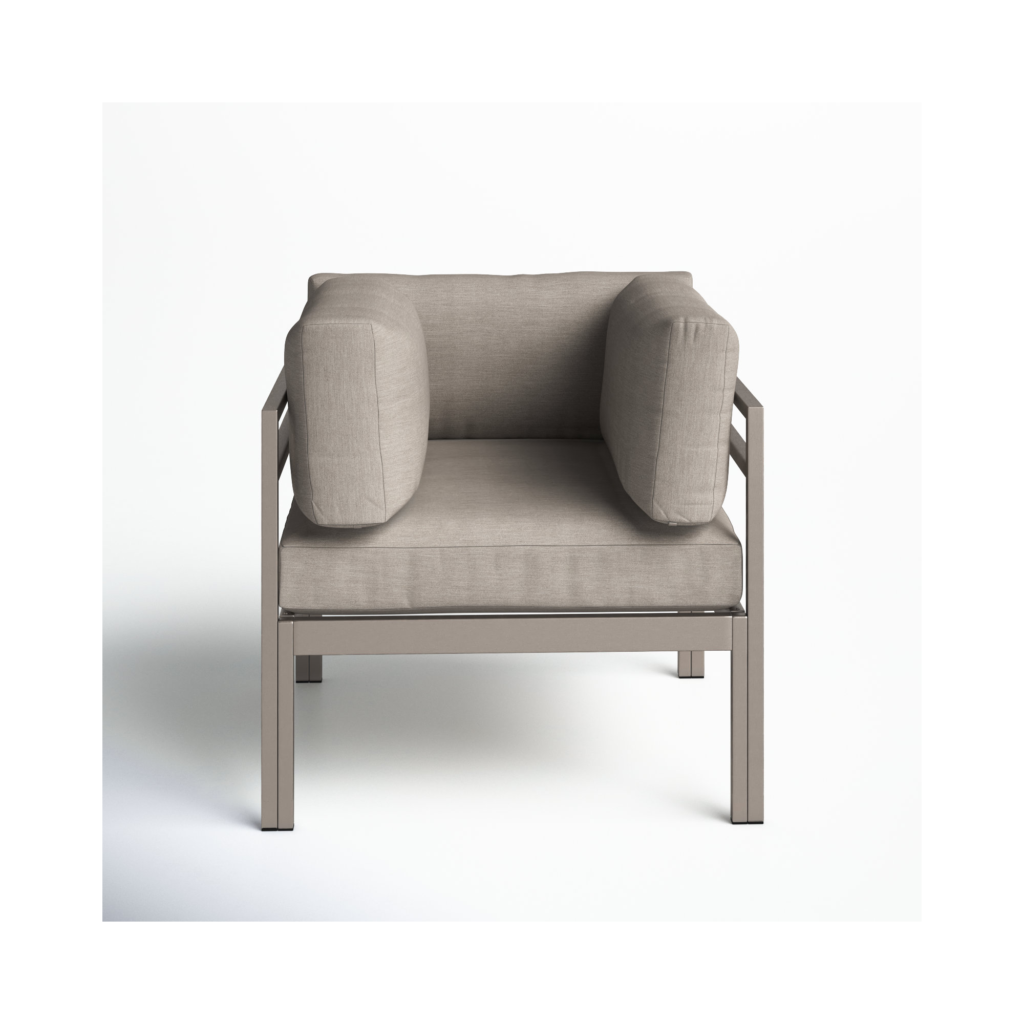 Novae Patio Chair with Cushions, Gray