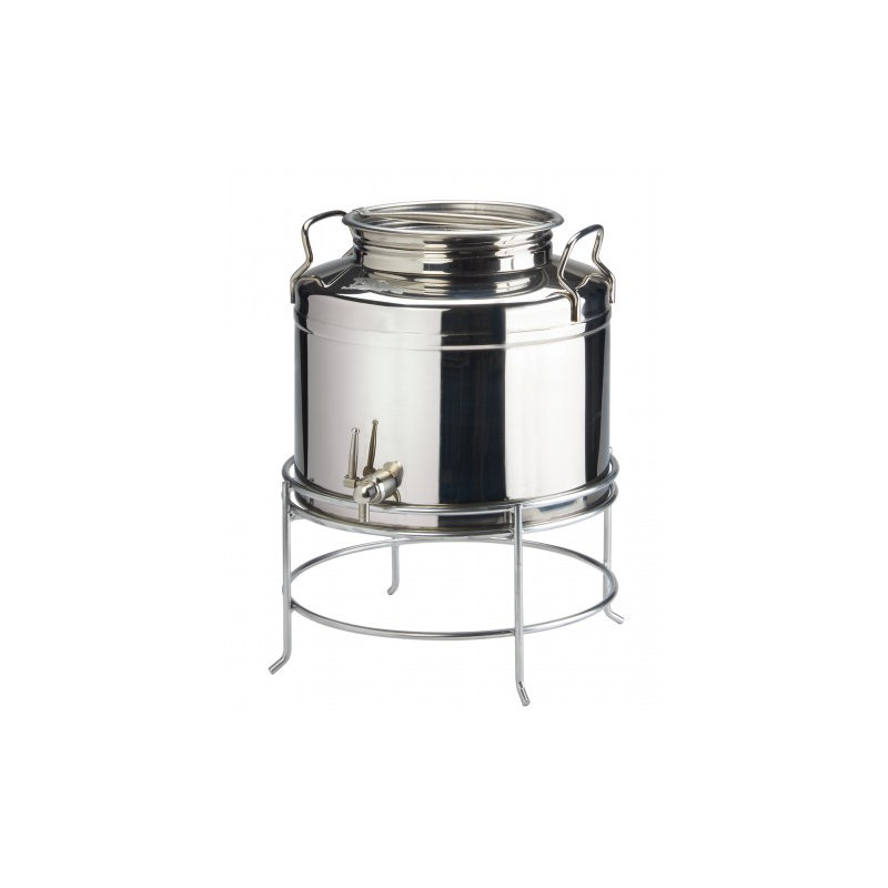 Distributeur de boissons en acier inoxydable 3 gallons avec support en fil métallique