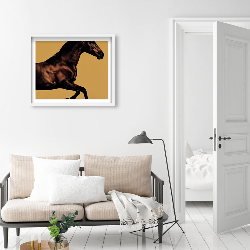 Hue Equine II Framed Graphic Art, 31.5"H x 37.5"W, White Shadowbox
