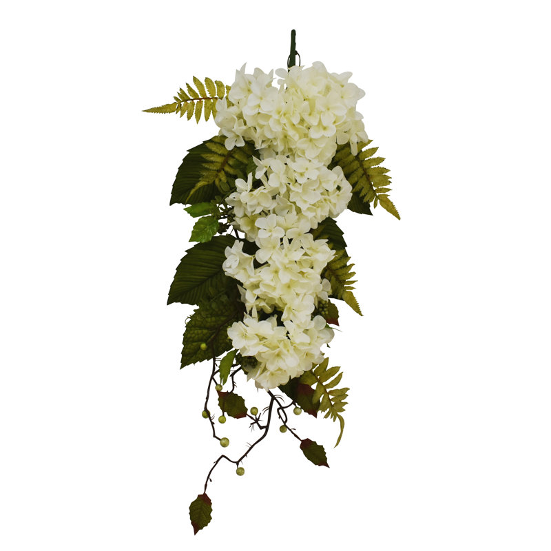 36" Cream Hydrangea Teardrop