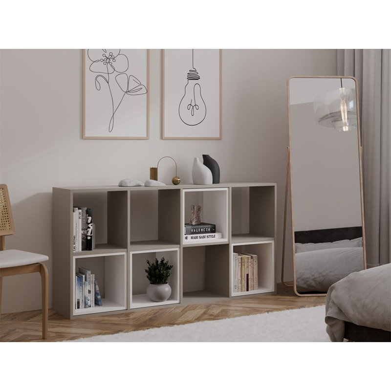 75cm H Standard Bookcase, (2 Shelves) 75cmH x 147cmW x 30cmD, Grey