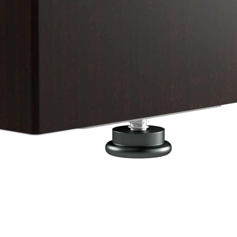Bush Business Furniture Arrive 72W x 30D Reception Desk with Shelf, Mocha Cherry