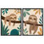 «Sleepy Sloth», ensemble d'art mural encadré de 2 paresseux-119347234-119347232