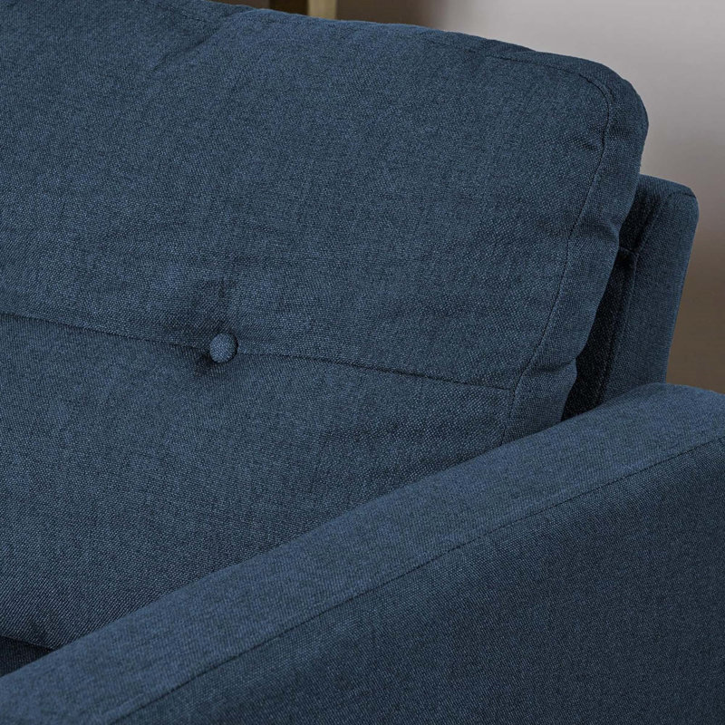 Canapé modulaire rembourré 5 pièces Mirod, Blue Fabric