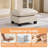 31.5" Wide Faux Leather Rectangle Ottoman For Modular Sectional Sofa -2093541091