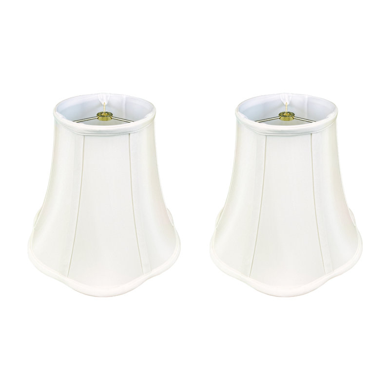 Royal Designs, Inc. BSO-703-14WH-2, abat-jour de base cloche festonnée, 7 x 14 x 11,5, blanc, paquet de 2, Blanc