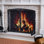 Forgach 38" x 31" Black Metal Fireplace Screen