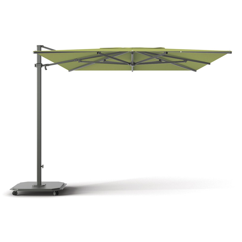 252 in. W Rectangular Sunbrella® Cantilever Umbrella, Matte White, Charcoal, Natté White