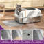Charliann Stainless Steel Litter Box with Scoop-1902902831