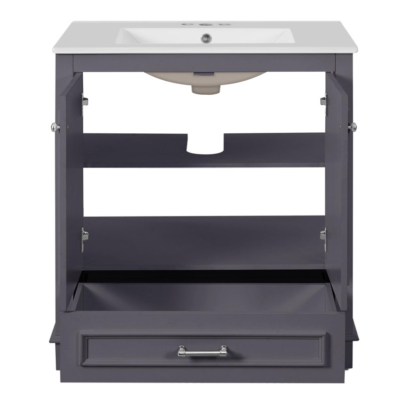 Bathroom Vanity with Ceramic Sink
