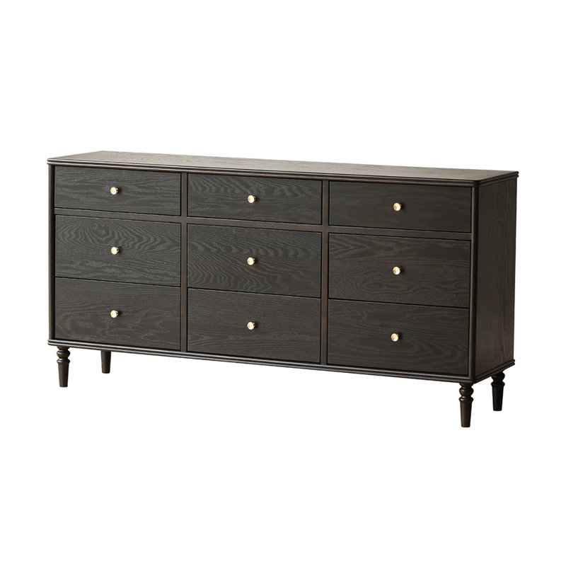 Commode d'appoint en bois massif simple et élégante