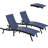 2 PCS All Weather Pool Lounge Chairs Ergonomic Design With Adjustable Backrest-280123596