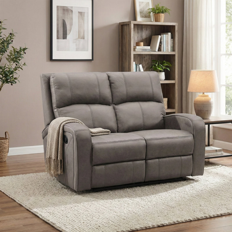 Champlin 2 Seater Reclining Sofa, Taupe