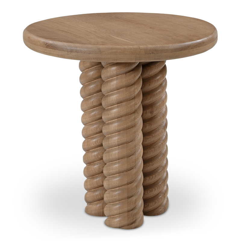 Treccia Solid Wood End Table