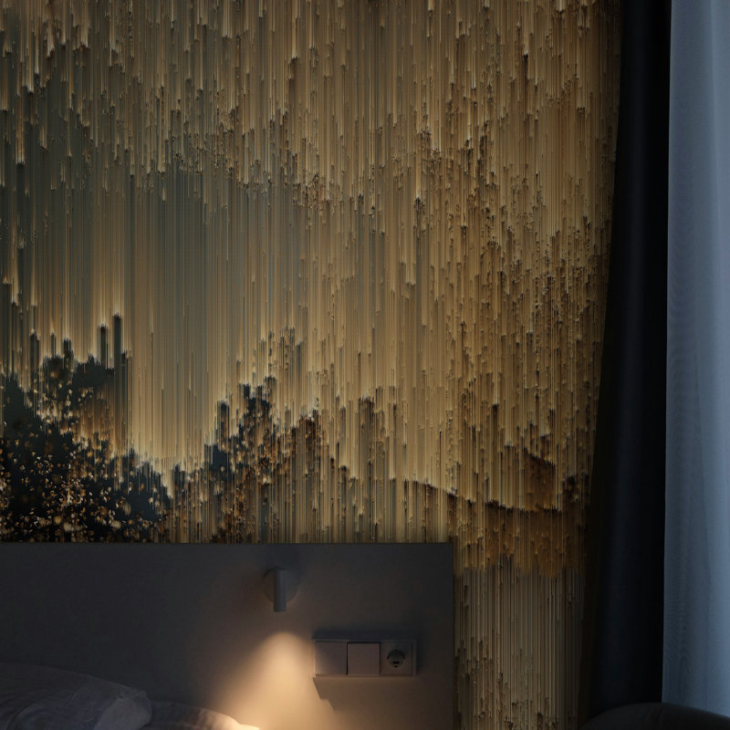 Gold Abstract Wallpaper Mural