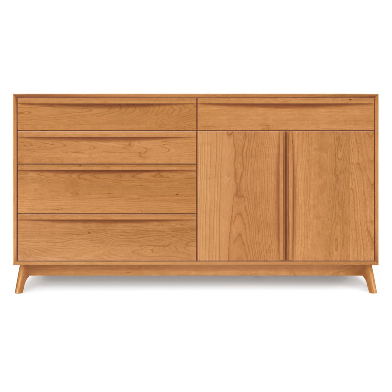Catalina 66.13'' W Solid Wood Sideboard, Natural Cherry