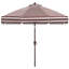 Parasol de marché festonné en oléfine de 2,74 m (9 pi) avec inclinaison et levage à manivelle-1606628172