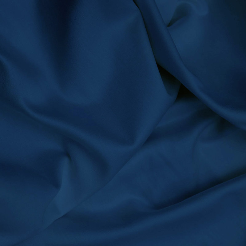 Premium Satin Single Large Fitted Sheet, Petrol Blue, 39.4 x 74.8 + 11.8 inches | 100% Cotton Satin, 125 GSM | Machine Washable, Soft & Luxurious Bedding for Comfortable Sleep, No Bleach