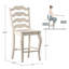 Tabouret de bar et de comptoir en bois massif Fortville-1212884381-1271500349